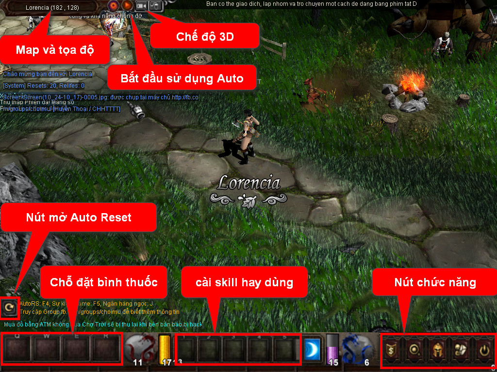 Chức năng chính của Game MU Tiên Phong